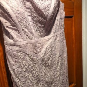 Light purple gown with bodice detail, minor pulling